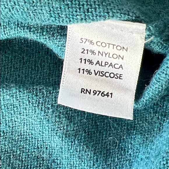 J Jill Delight in the Details Teal Embroidered Cardigan Sweater - Picture 4 of 5